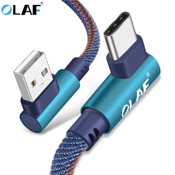 Olaf 90º Denim USB-C kaapeli 1m - Image 3