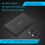 SATA ulkoisen kovalevyn kotelo Type-C 2.5" HDD/SSD