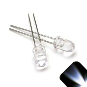 10 kpl Led 5mm valkoinen 15000MCD E5M1 30°