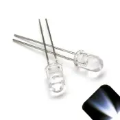 10 kpl Led 5mm valkoinen 15000MCD E5M1 30°