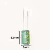 Elektrolyyttinen kondensaattori 470µF 16V (8×12 mm)