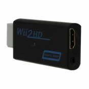 Nintendo Wii HDMI-adapteri PC:lle ja HDTV:lle - Full HD 720P 1080P, 3.5mm ääniliitäntä - musta