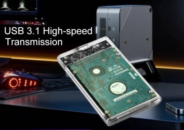 USB 3.0 SATA ulkoinen kovalevykotelo Tyyppi-C 2.5″ HDD/SSD - Image 5