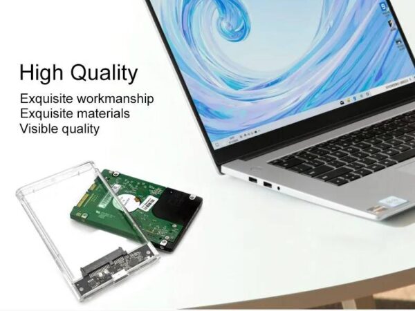 USB 3.0 SATA ulkoinen kovalevykotelo Tyyppi-C 2.5″ HDD/SSD - Image 7