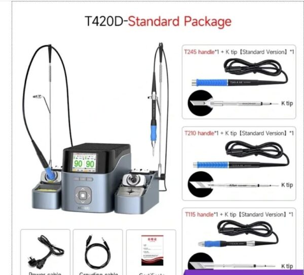 Aixun T420D älykäs kaksoisjuotosasema (SMD- ja BGA-korjaus)