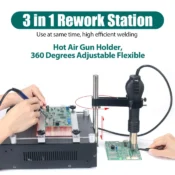 YIHUA 853AAA 1200W Preheating Soldering Iron Hot Air Gun Soldering Station 3 In 1 BGA Rework Station Phone Repair Tool 3