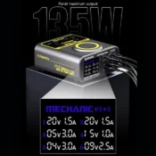 Super Fast Charger MECHANIC S-POWER PRO Gallium Nitride Super Fast Charging Socket QC3.0 USB Ports PD Port Wireless Charging 5