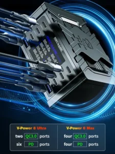 Super Fast Charge MECHANIC V-Power 8 Ultra 8Max LED Independent Digital Display 15W Wireless Charging Electronic Product Charger 3