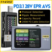 FNIRSI-FNB58 USB Tester Voltmeter Ammeter TYPE-C Fast Charge Detection Trigger Capacity Measurement Ripple Measurement 1