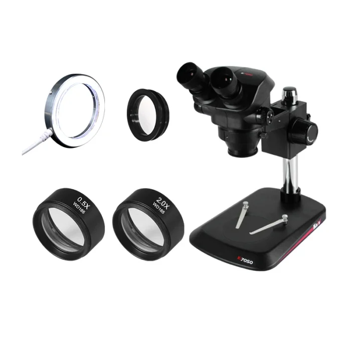 Kaisi 7X-50X Stereo Microscope Binocular Microscope 0.5x 2.0x Auxiliary Lens+WF10X/22mm Eyepiece Rubber Eye-Guards 1 Kaisi 7X-50X Stereo Microscope Binocular Microscope 0.5x 2.0x Auxiliary Lens+WF10X/22mm Eyepiece Rubber Eye-Guards 1