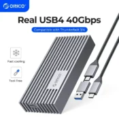 ORICO NVMe M.2 SSD Enclosure USB4 40Gbps PCIe3.0x4 20Gbps 10/6Gbps Aluminum M2 External Case Compatible with Thunderbolt 3/4 1