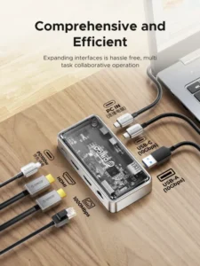 ORICO TM10 Metallic USB C 10Gbps Docking Station 4K60Hz HDMI-compatible USB 3.0 Adapter RJ45 for Macbook Pro Laptop Accessories 4