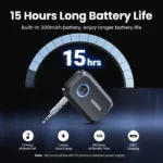 UGREEN Bluetooth Car Receiver Adapter 3.5mm AUX Jacks for Car Speakers Audio Music Receiver Hands Free Bluetooth 5.3 Adapter 6