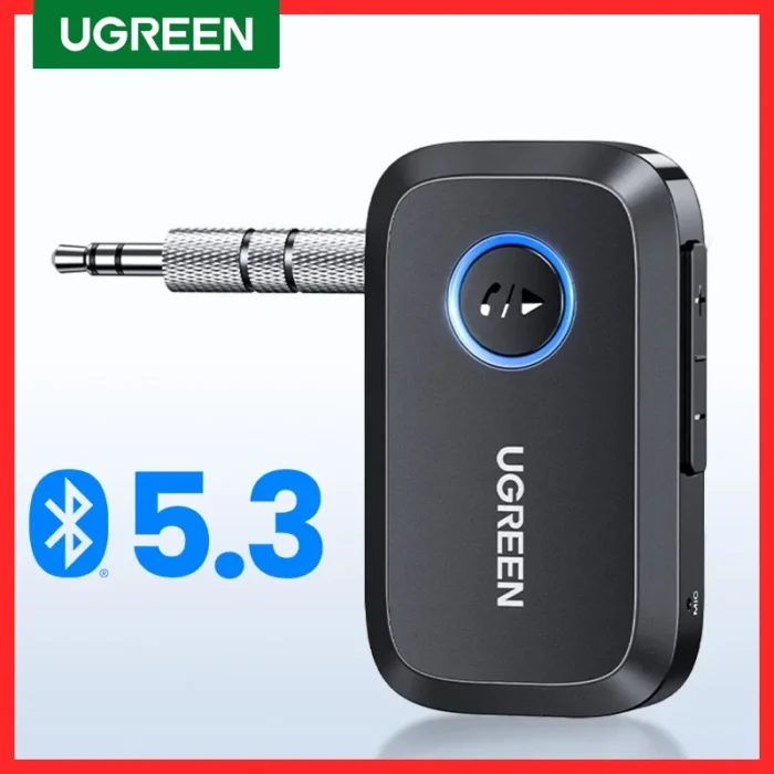 UGREEN Bluetooth Car Receiver Adapter 3.5mm AUX Jacks for Car Speakers Audio Music Receiver Hands Free Bluetooth 5.3 Adapter 1 UGREEN Bluetooth Car Receiver Adapter 3.5mm AUX Jacks for Car Speakers Audio Music Receiver Hands Free Bluetooth 5.3 Adapter 1