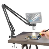 RIEVBCAU Flexible Microscope Arm Stand，Adjustable Metal Bracket Coin Microscope Mount Compatible with DM4 DM7 DM9 MS1 MS3 1