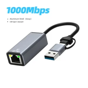 USB3.0 1000Mbps Network Card Type C USB to RJ45 Converter Wired Gigabit Ethernet Lan Adapter for Nintendo Switch Macbook Laptop 7