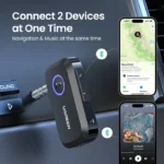 UGREEN Bluetooth Car Receiver Adapter 3.5mm AUX Jacks for Car Speakers Audio Music Receiver Hands Free Bluetooth 5.3 Adapter 4