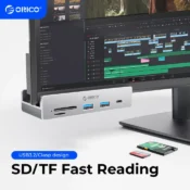 ORICO USB 3.2 Hub 6-Port Expansion with Power Connector 10Gbps Protocol High-Speed Transmission SD TF Card Fast Reading 1