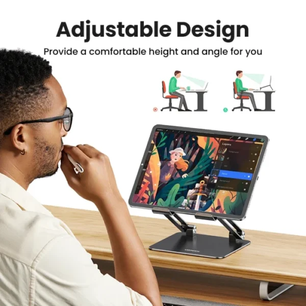 UGREEN Tablet Phone Stand For iPad Pro iPhone Xiaomi Tablet Support Aluminum iPad Holder Laptop Stand Phone Holder iPad Stand 4