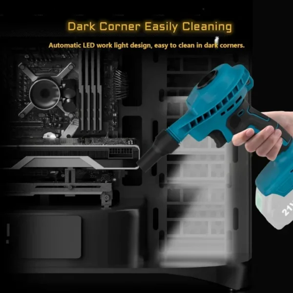 HILDA Cordless Dust Machine Stepless Speed Regulation Rechargeable Electric Inflator Cleanner Dust Blower Fan For Makita Battery 5