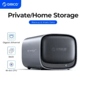 ORICO NAS Server 2 Bay Private Cloud Storage Server for Home/Office Intel Dual Core 2.6GHz Plex Media Server Network Storage 1