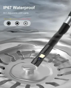 360° Steering Industrial Endoscope Camera 8mm 5"IPS Screen Single&Dual Lens Inspection Borescope 1080P For Car Engine Pip 5