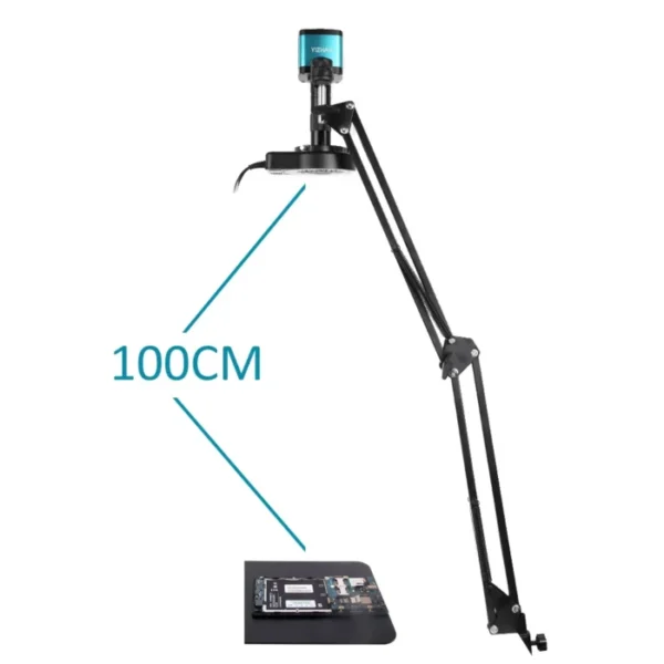 4K Microscope For Electronics 48MP Digital Microscope Camera Optional 1-150x Lens LED Light Foldable Bracket Phone Pcb Soldering 4