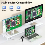 Microscope for Kids Adults 1000X Digital Magnifying Glass with Light USB Handheld Coin Magnifier for Collectors, PCB Repair 5