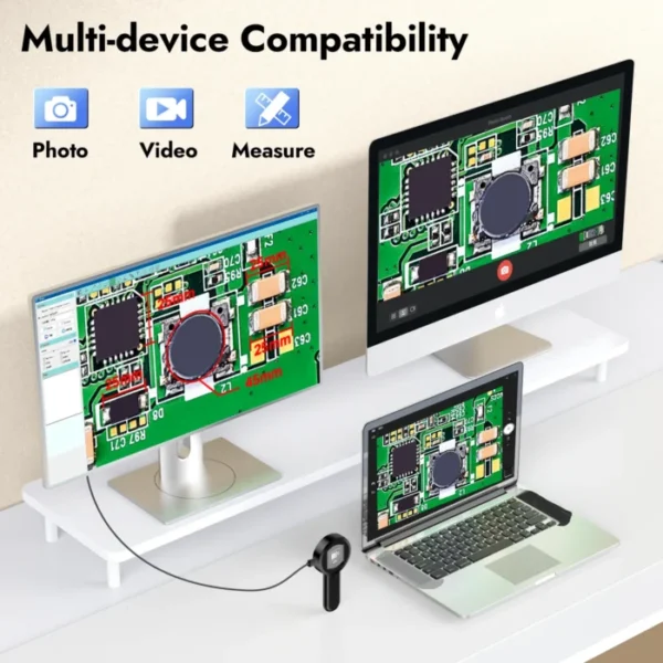 Microscope for Kids Adults 1000X Digital Magnifying Glass with Light USB Handheld Coin Magnifier for Collectors, PCB Repair 5