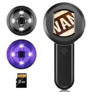 2inch Digital Microscope for Trichome 100X Pocket Magnifying Glass with Light Portable Jewelers Loupe, Handheld Coin Magnifier 1