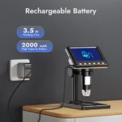 RIEVBCAU DM7 4.3'' Digital Microscope 1000X Coin Microscope 1080P Video Microscope for Adult Soldering With 8 LEDs Dropshipping 5