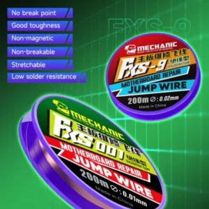 【MECHANIC】 FXS-9 FXS001 0.01/0.02mm Copper 99.6% Insulated Fly Line jump wire for Motherboard Fingerprint Sensor Chip Reparation 2