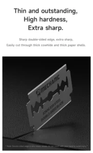 【MECHANIC】 FR2 Stainless Steel Double-Edged Utility Knife for Glass Film Leather Cutting Mobile Repair High Hardness Safe Holder 4