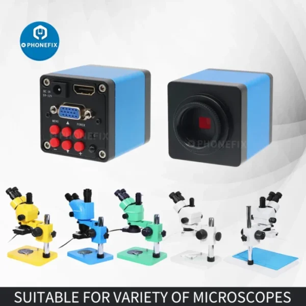 13MP 2K HDMI/VGA Mikroskooppikamera, 20mm 2