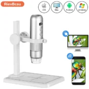 Wireless Handheld Digital Microscope 1000X Portable USB WiFi Microscopes MS4 Magnifier With 8 LED Bracket For Android IOS PC 1