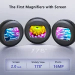 2INCH Digital Microscope for Adults 1000X Handheld Coin Magnifier with Light Portable Trichome Magnifying Glass,PC View（HM020) 2