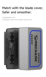 【MECHANIC】 FR2 Stainless Steel Double-Edged Utility Knife for Glass Film Leather Cutting Mobile Repair High Hardness Safe Holder 5