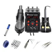 8586D LED Digital Soldering Station Hot Air Gun Rework Station Electric Soldering Iron For Phone PCB IC SMD BGA Welding 8586 1