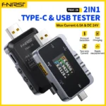 FNIRSI FNAC-28 2 IN 1 Type-C USB Tester 6.5A Digital Voltmeter Current Meter Ammeter Voltage Current Tester Cable Charger Test 1