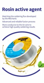 【MECHANIC】 HX-T100 200g Soldering Wire Mild Rosin Core 0.3mm 0.4mm 0.5mm 0.6mm 0.8mm 1mm 1.2mm For iPhone Samsung Repair Tool 4