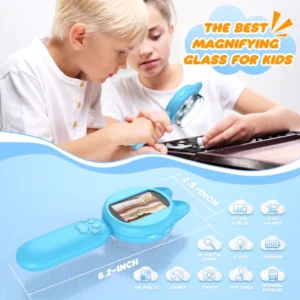 Kids Microscope with 2inch IPS Screen Portable Handheld Magnifying Digital Microscope for Children Educational Science Gifts 2