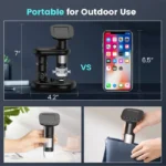 RIEVBCAU Handheld Digital Microscope with 2" LCD Screen 1000X Pocket Microscope with 8 LEDs Coins Electronic Magnifier，PC Views 4