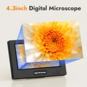 Digital Microscope 4.3" LCD USB Coin Microscope 1000X 1080P Error Coin Magnifier with 8 Adjustable LEDs Microscopio for Repair 2