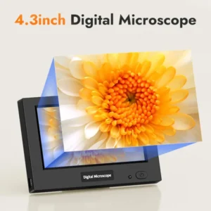 Digital Microscope 4.3" LCD USB Coin Microscope 1000X 1080P Error Coin Magnifier with 8 Adjustable LEDs Microscopio for Repair 2
