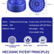 【MECHANIC】 R38 360° Rotatable Multi-functional Repair Tool Storage Rack Multi-hole Slot Storage Classification Storage Box Tool 6