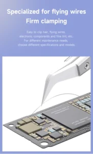 【MECHANIC】Flying Wire Ceramic Tweezers SM-11 Straight Tip SM-17 Curved Anti Static High Precision Interchangeable Head Tweezer 2