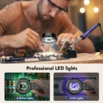 Microscope for Kids Adults 1000X Digital Magnifying Glass with Light USB Handheld Coin Magnifier for Collectors, PCB Repair 3