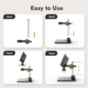 Digital Microscope 4.3" LCD USB Coin Microscope 1000X 1080P Error Coin Magnifier with 8 Adjustable LEDs Microscopio for Repair 5