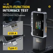 FNIRSI FNAC-28 2 IN 1 Type-C USB Tester 6.5A Digital Voltmeter Current Meter Ammeter Voltage Current Tester Cable Charger Test 2