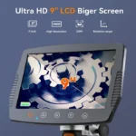 9 '' LCD Digital Microscope, 1500X Magnification Coin Microscope with 16MP Micro Soldering Microscope for Adults, 32GB，PC View 2